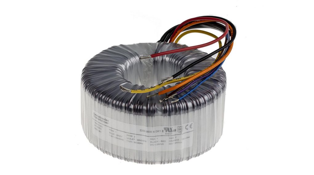 Toroidtransformator, 500VA, 2x 24 VAC